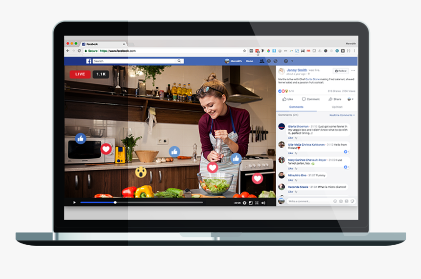 Facebook Live Cooking Show, HD Png Download, Free Download