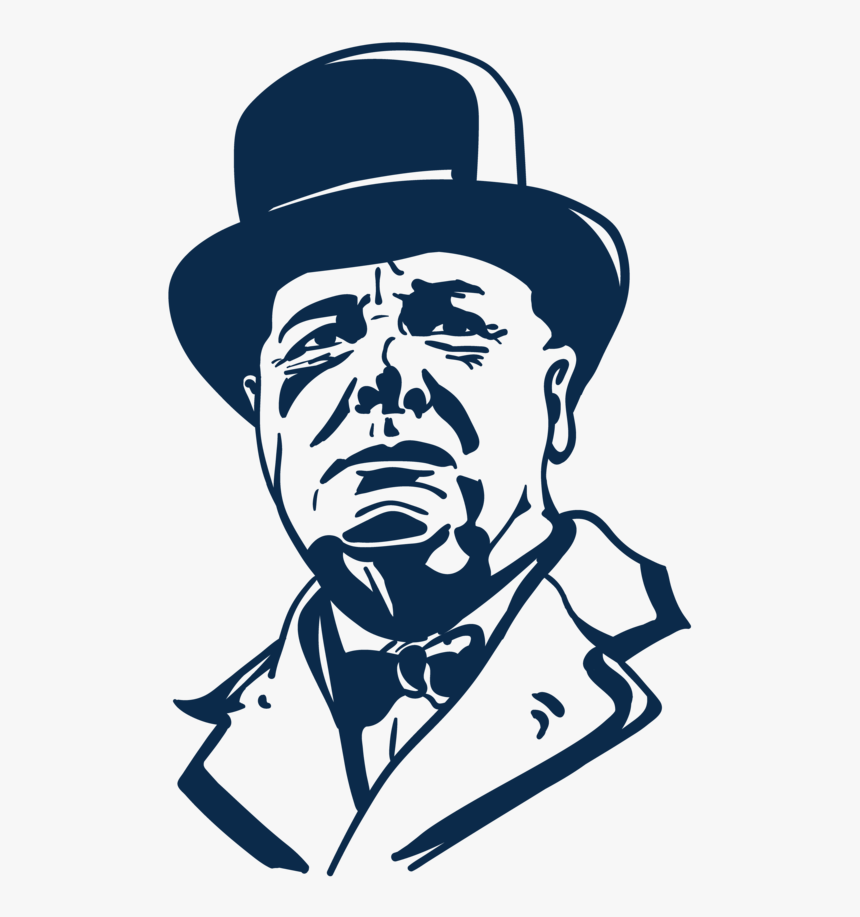 Winston Churchill Illustration R1-01 - Winston Churchill Cartoon Png, Transparent Png, Free Download