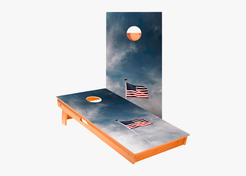 American Flag Pole Regulation Cornhole Boards Bag Toss - Table, HD Png Download, Free Download