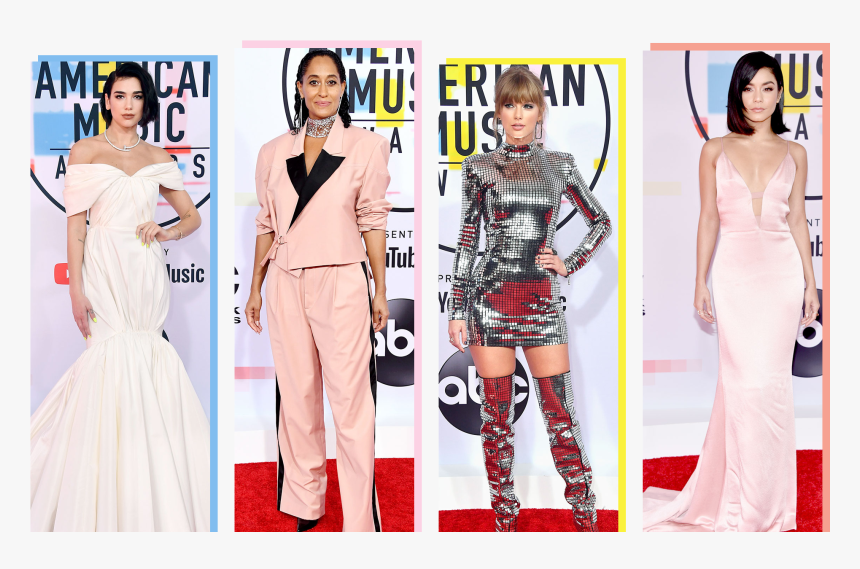 Photo Compilation Of Stars At The American Music Awards - Taylor Swift Dress 2018, HD Png Download, Free Download