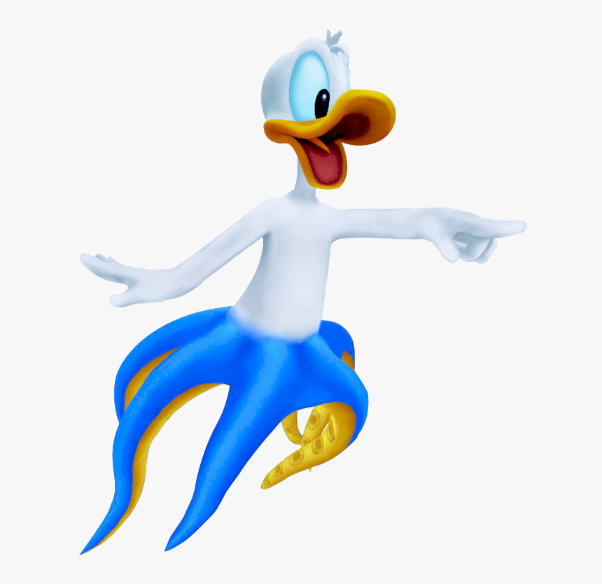 Sora Donald Goofy Atlantica - Donald Duck Bird Kingdom Hearts, HD Png Download, Free Download