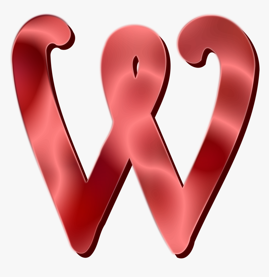 Alphabet 12, Letter W Clip Arts - Letter W Heart Font, HD Png Download, Free Download