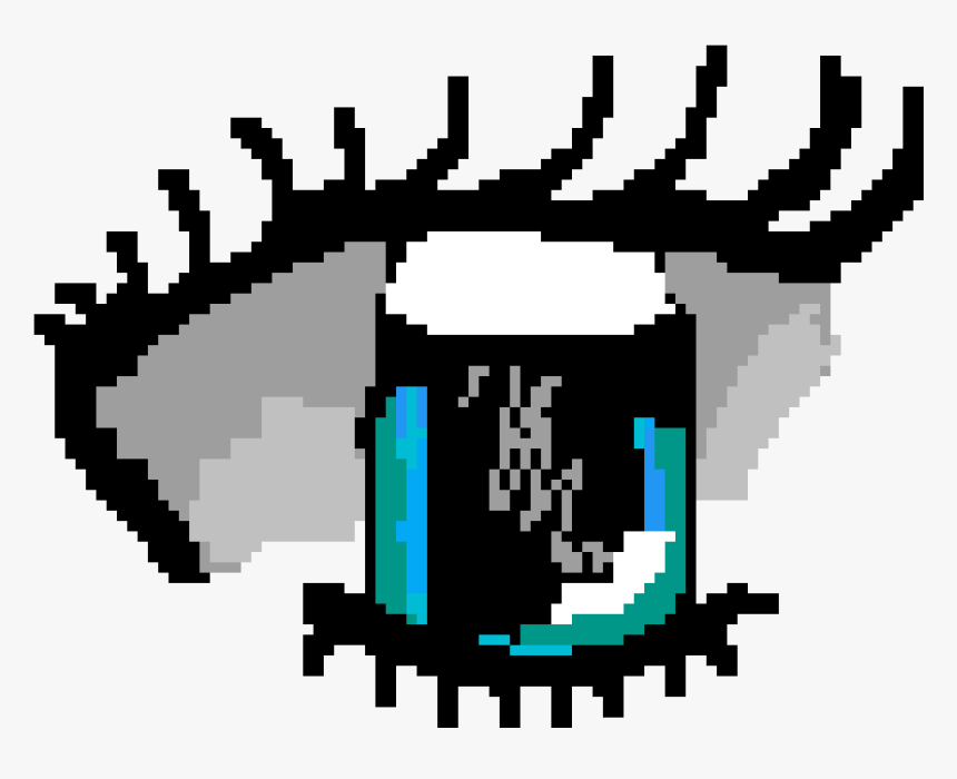 My First Pixel Art Anime Eye - Graphic Design, HD Png Download, Free Download