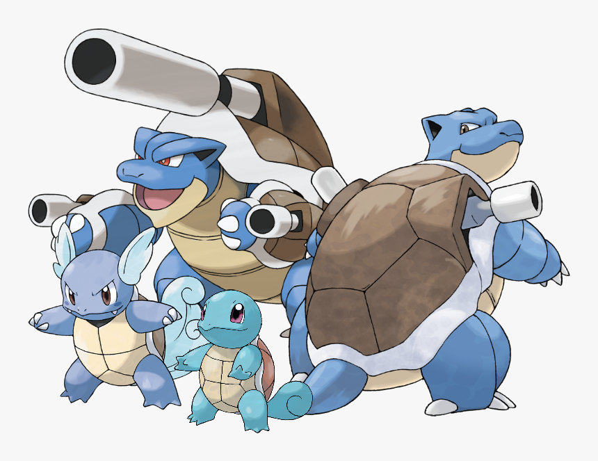 Squirtle Evolutionary Line By Sailormajoramoon On - Blastoise Png, Transparent Png, Free Download