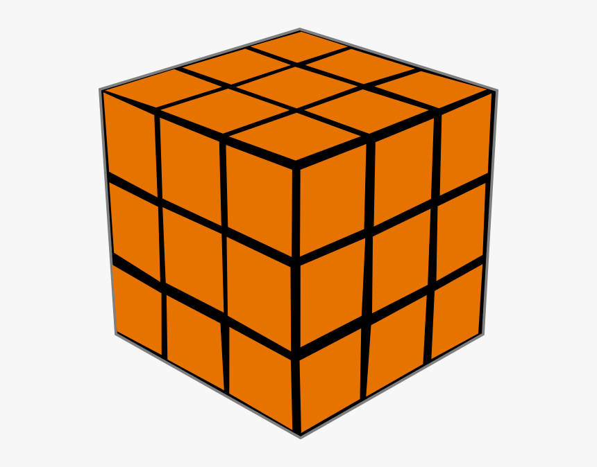 All Orange Rubix Cube , Png Download - All Orange Rubix Cube, Transparent Png, Free Download