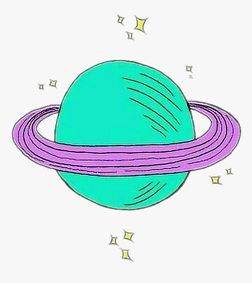 Saturn Saturno Stickers Tumblr Remixit - Sticker Png, Transparent Png, Free Download