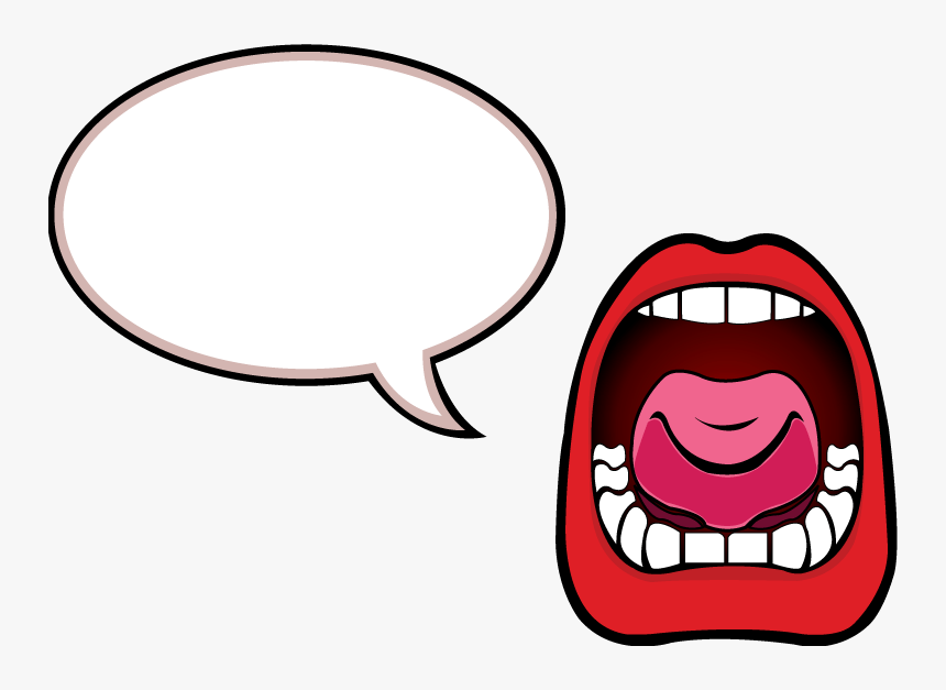 Talking Mouth Clipart - Mouth And Speech Bubble, HD Png Download, Free Download