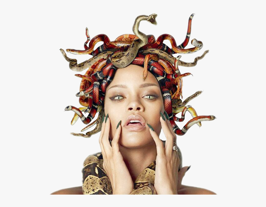 #rihanna #medusa - Aaron Carter Face Tattoo, HD Png Download, Free Download