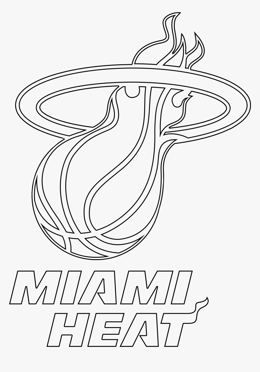 Heat At Getdrawings Com Free For Personal - Miami Heat Logo Coloring Pages, HD Png Download, Free Download