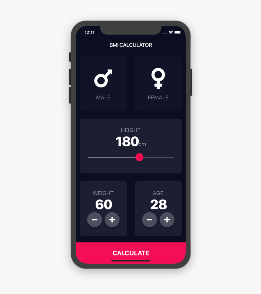 Flutter Bmi Calculator - Bmi Calculator App Design, HD Png Download, Free Download