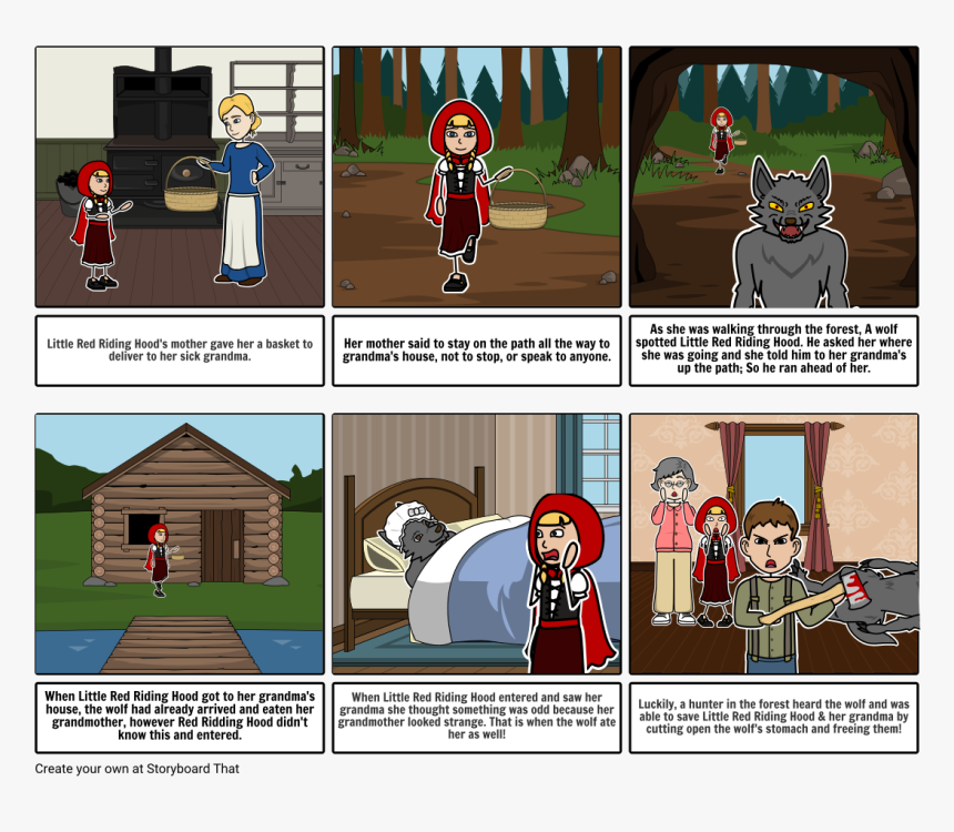 Red Riding Hood Storyboard, HD Png Download, Free Download