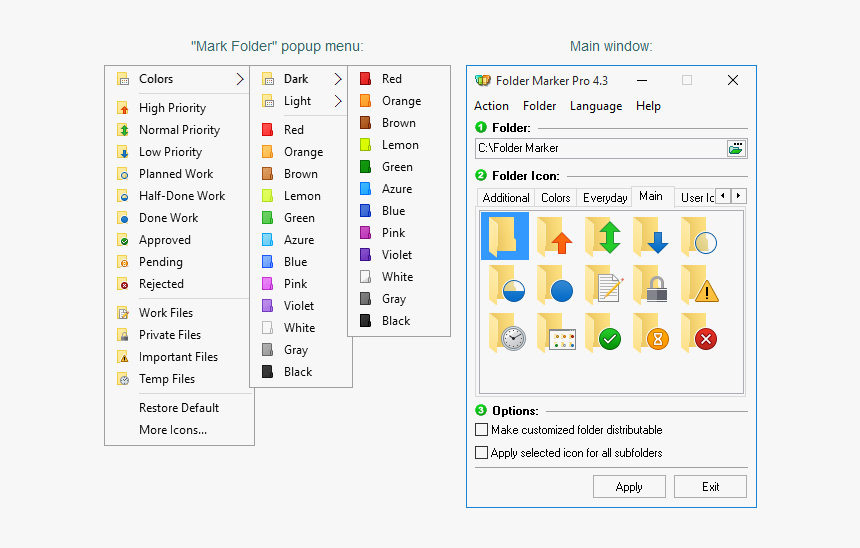 Folder Marker Pro V4 - Folder Marker Windows 10, HD Png Download, Free Download