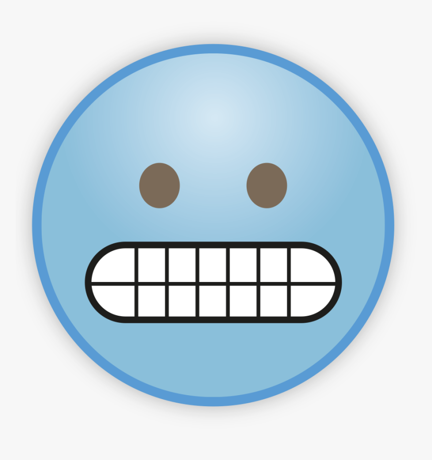 Sky Blue Emoji Png Photos - Grimacing Face Emoji Printable, Transparent Png, Free Download