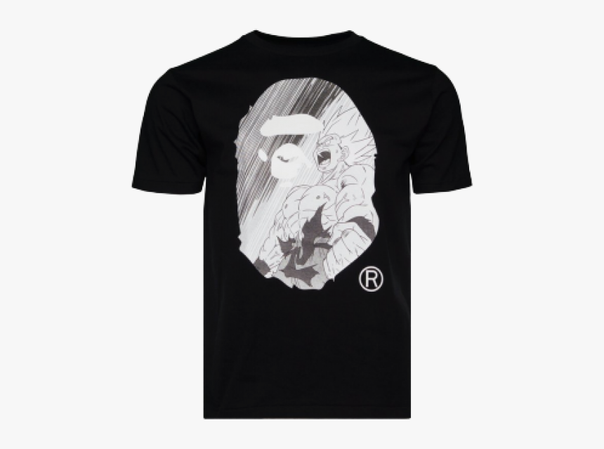 Bape X Dragon Ball Z Goku Tee - Skull, HD Png Download, Free Download