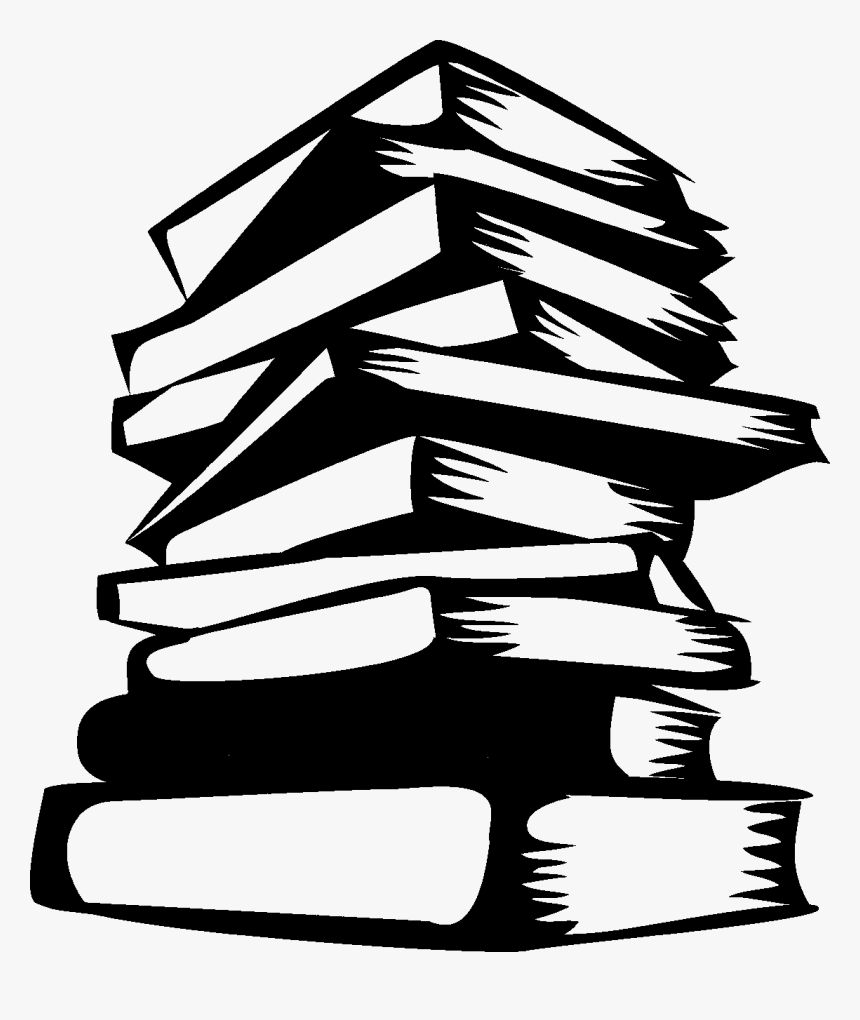 Stack Of Books Stencil , Png Download - Stack Of Books Silhouette, Transparent Png, Free Download