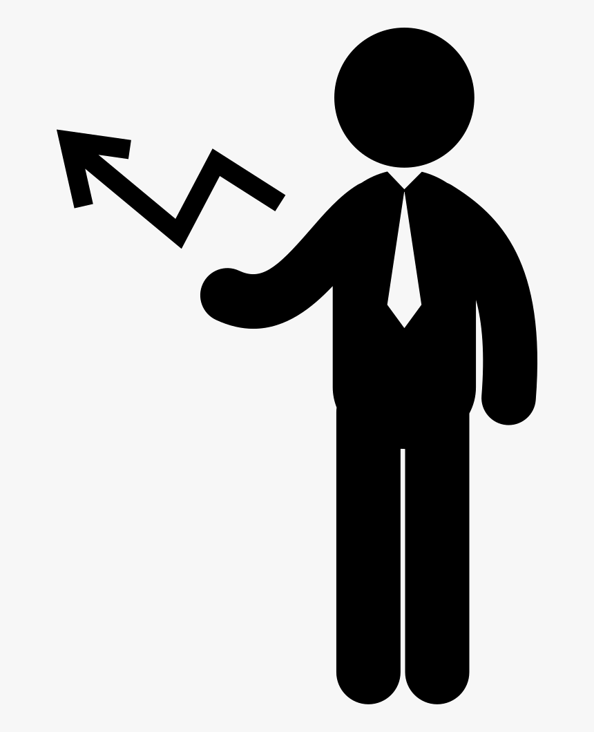 Business Man Stick Man , Png Download - Man Holding Sign Icon, Transparent Png, Free Download
