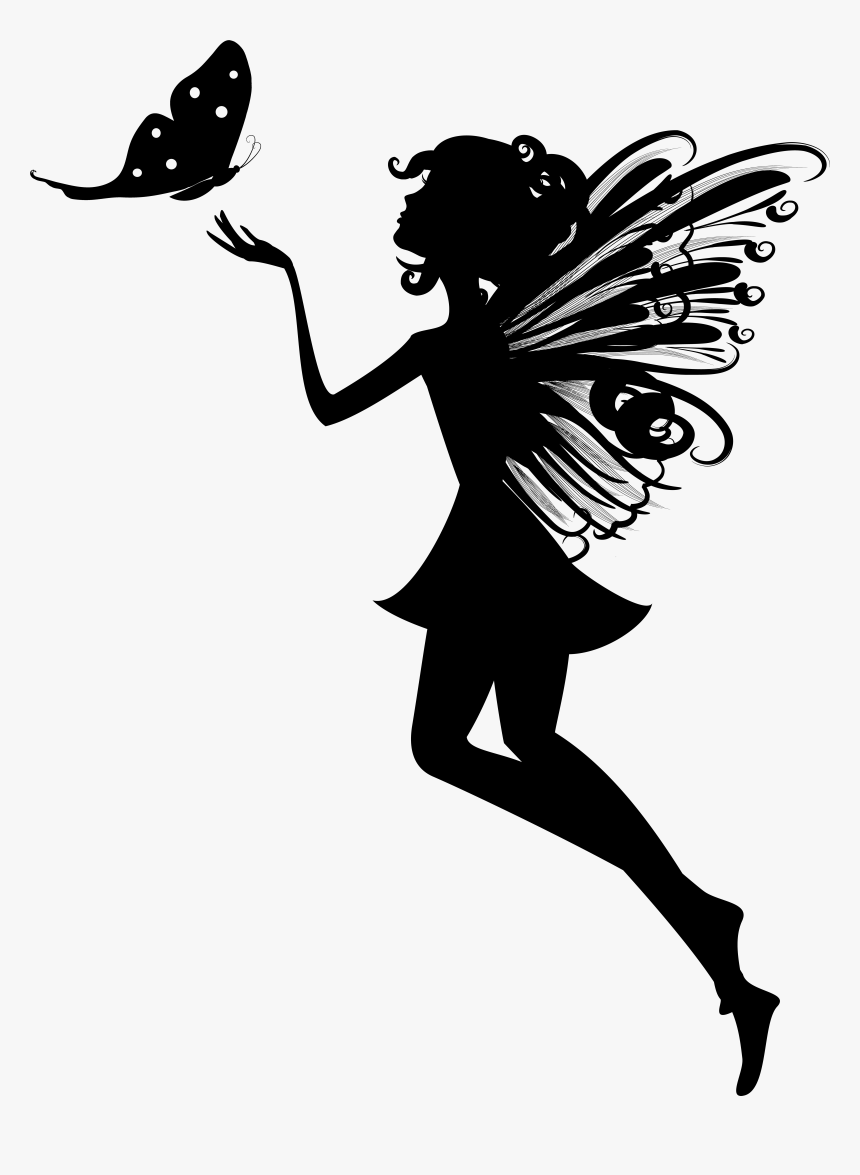 Fairy Butterfly Silhouette Png Clip Art Image, Transparent Png, Free Download