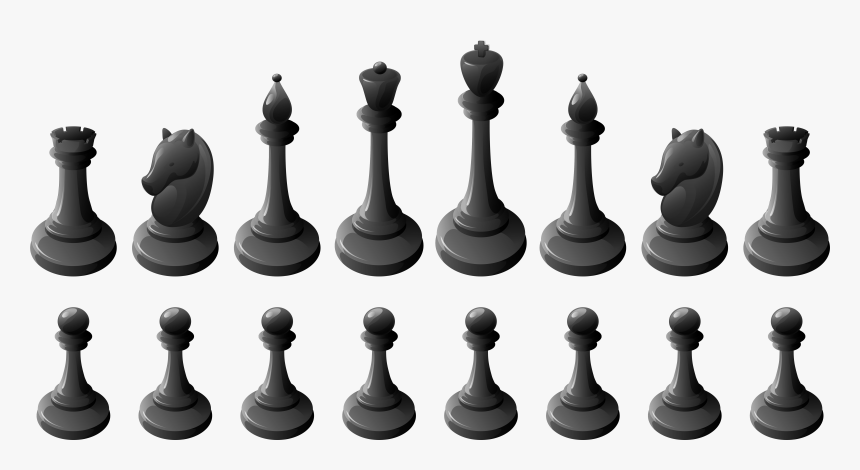Black Chess Pieces Png Clipart - All Chess Pieces Png, Transparent Png, Free Download