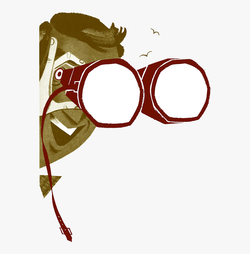 Spy Illustration Royalty-free Binoculars With Stock - Spy With Binoculars Png, Transparent Png, Free Download