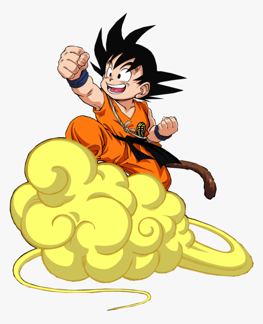 Dragon Ball Z - Kid Goku On Nimbus, HD Png Download, Free Download