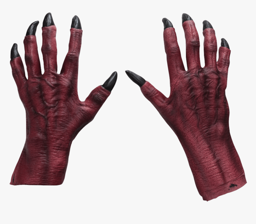 Red Monster Claw Costume Hands - Claws Monster, HD Png Download, Free Download