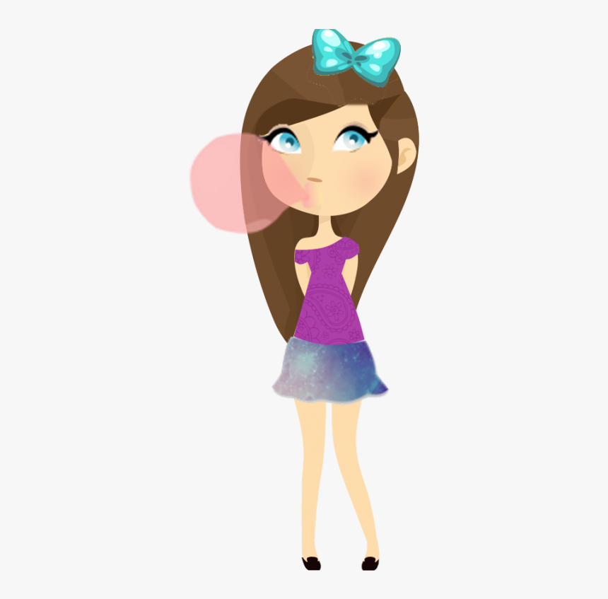 Gummy Doll Png Png Images - Brown Hair Girl Cartoon Png, Transparent Png, Free Download