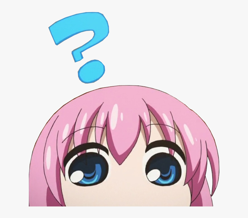 Pink Nose Facial Expression Mammal Vertebrate Cartoon - Anime Girl Thinking  Transparent, HD Png Download - kindpng