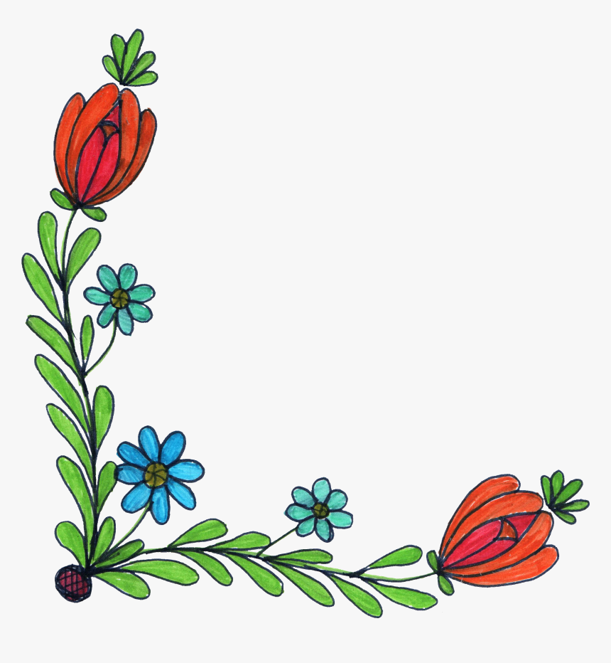 Flowers Drawing No Background, HD Png Download, Free Download
