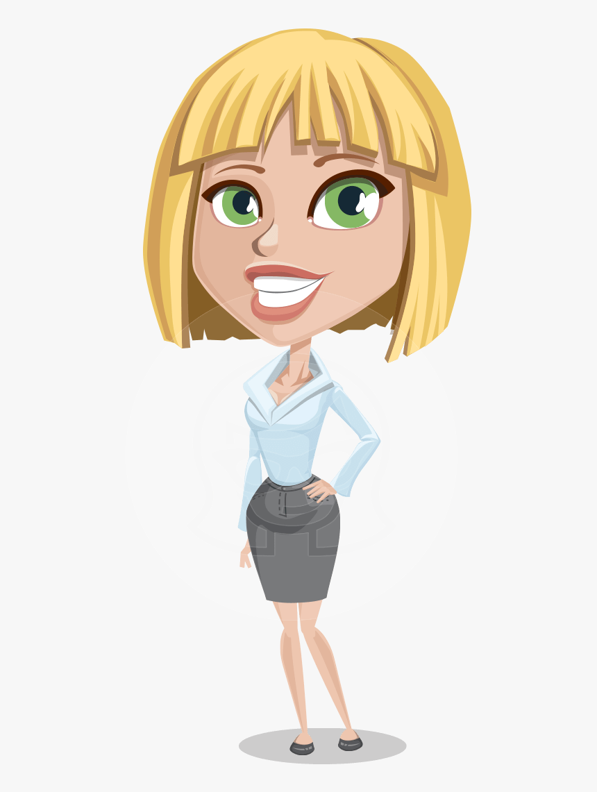 Transparent Blonde Woman Clipart - Blonde Business Woman Cartoon Png, Png Download, Free Download