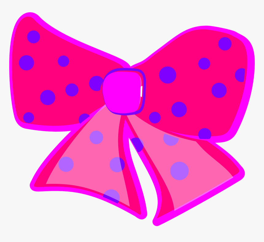 Ribbon, Pink, Bows, Dotted, Cute, Bow Tie, Beauty - Gravata Borboleta Rosa Png Desenho, Transparent Png, Free Download