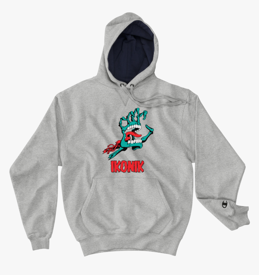 Ikonik Monster Hand X Champion Hoodie Light Steel - Champion Hoodie Png, Transparent Png, Free Download