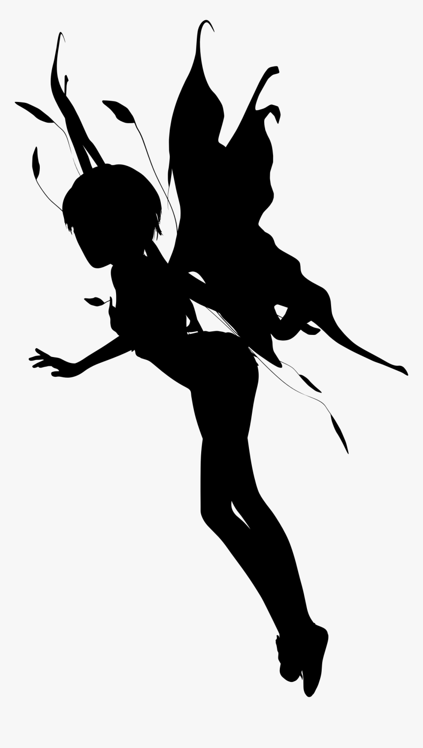 Female Fairy Silhouette Big - Flying Fairy Silhouette Png, Transparent Png, Free Download