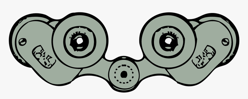 Binoculars Rear View - Binoculars, HD Png Download, Free Download