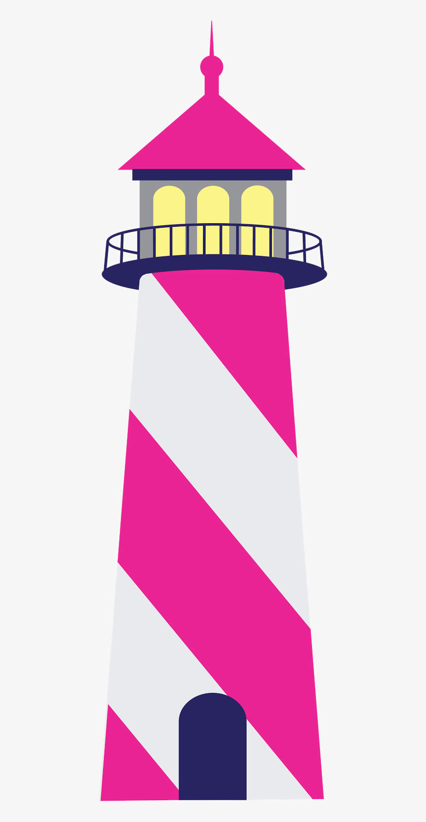 Transparent Nautical Background Png - Pink Light House Png, Png Download, Free Download