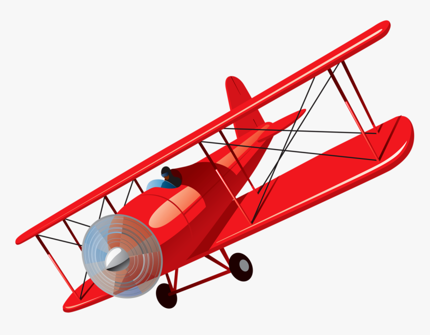 Transparent Aeroplane Clipart - Red Vintage Plane Png, Png Download, Free Download
