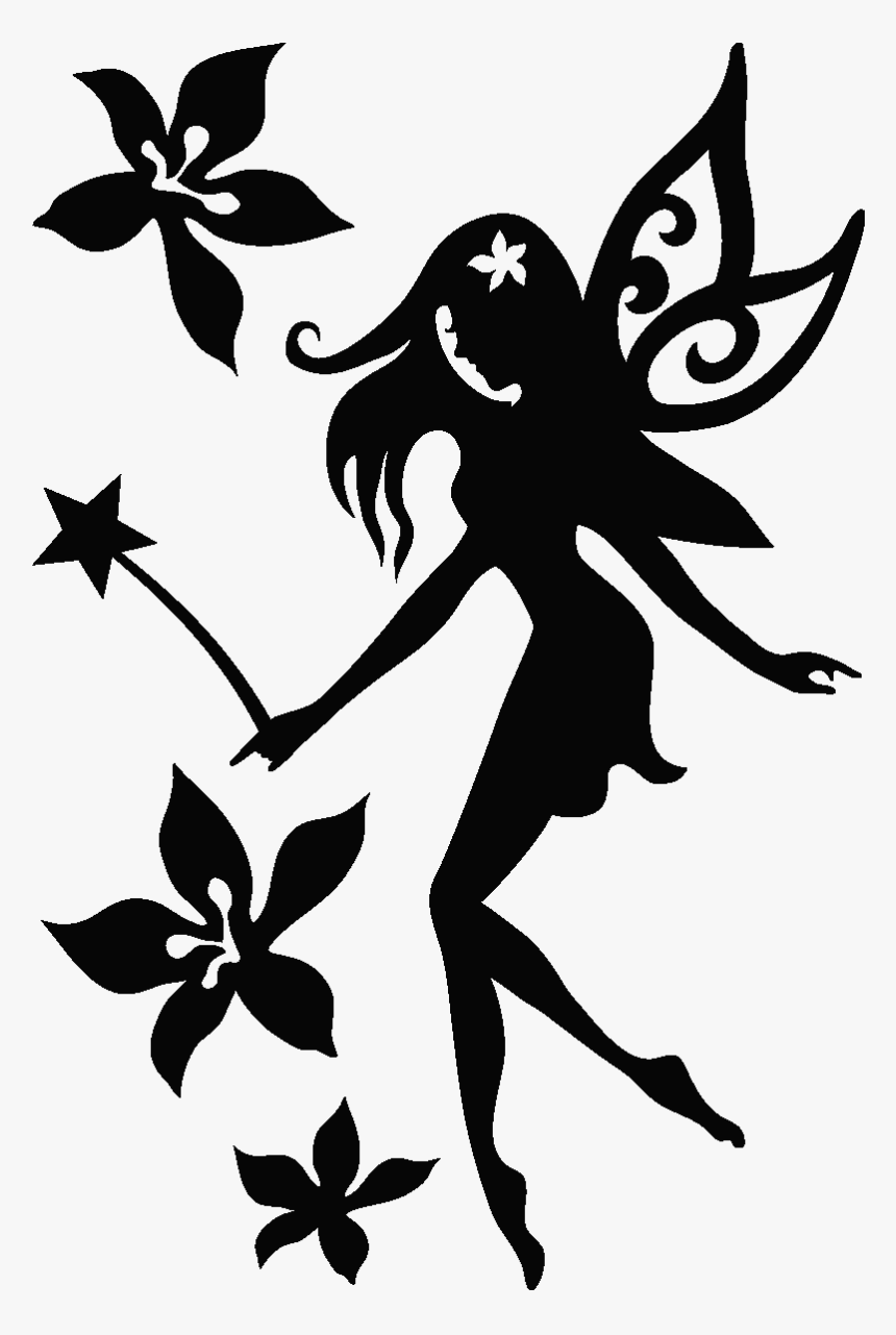 Wallpapers V - Flower Fairy Clipart Black And White, HD Png Download, Free Download