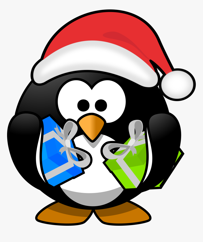 Christmas, Santa Claus, Tux, Xmas, Cap, Hat, Holidays - Santa Penguin, HD Png Download, Free Download