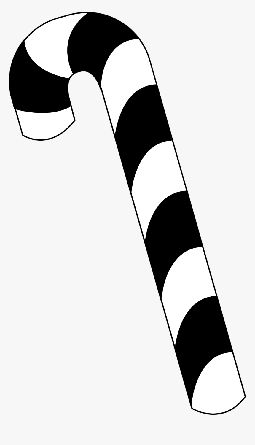 Candy Cane Christmas Images Graphics Png Image Clipart - Black And White Cane, Transparent Png, Free Download