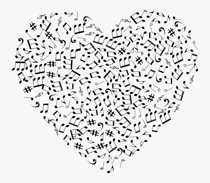 Music Note Heart Svg Hd Png Download Kindpng