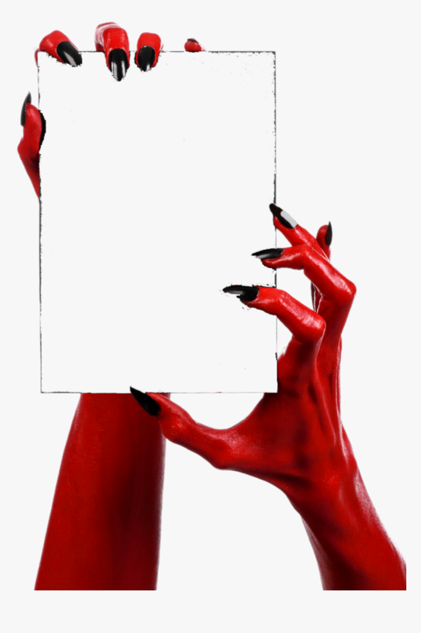 ⚪👌⚪
#ftestickers #halloween #devil #evil #hands #red - Devil Hands Png, Transparent Png, Free Download