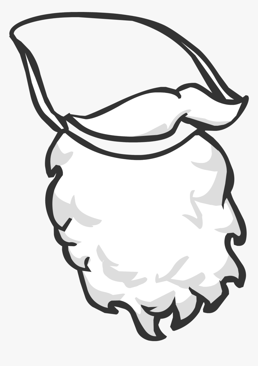 Club Penguin Wiki - Santa Beard Transparent Cartoon, HD Png Download, Free Download