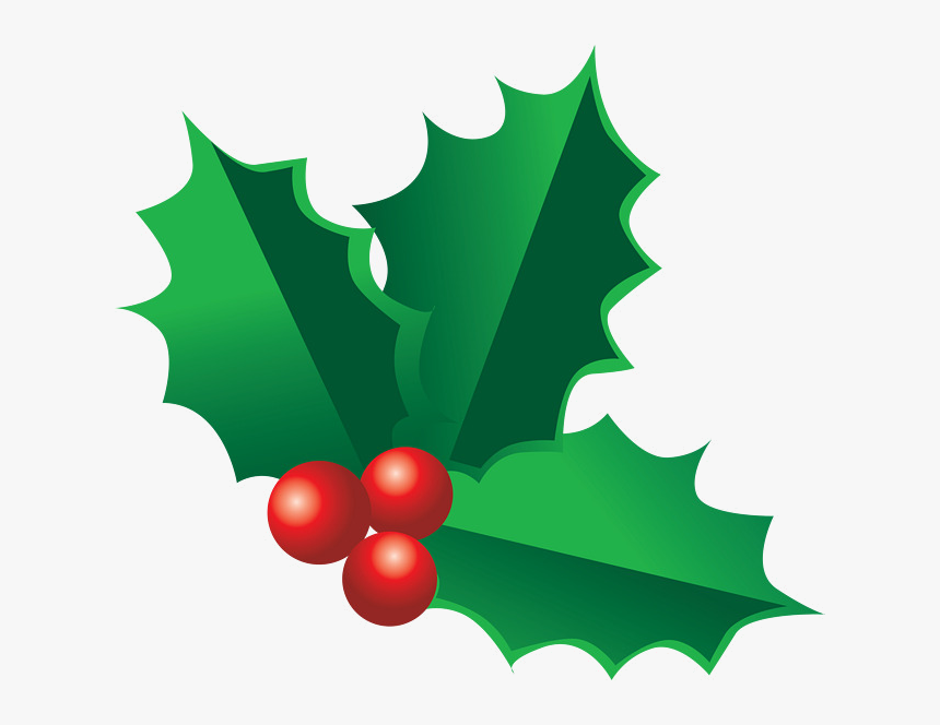 Holly Leaf Decorations For Christmas Clipart Leaves, HD Png Download