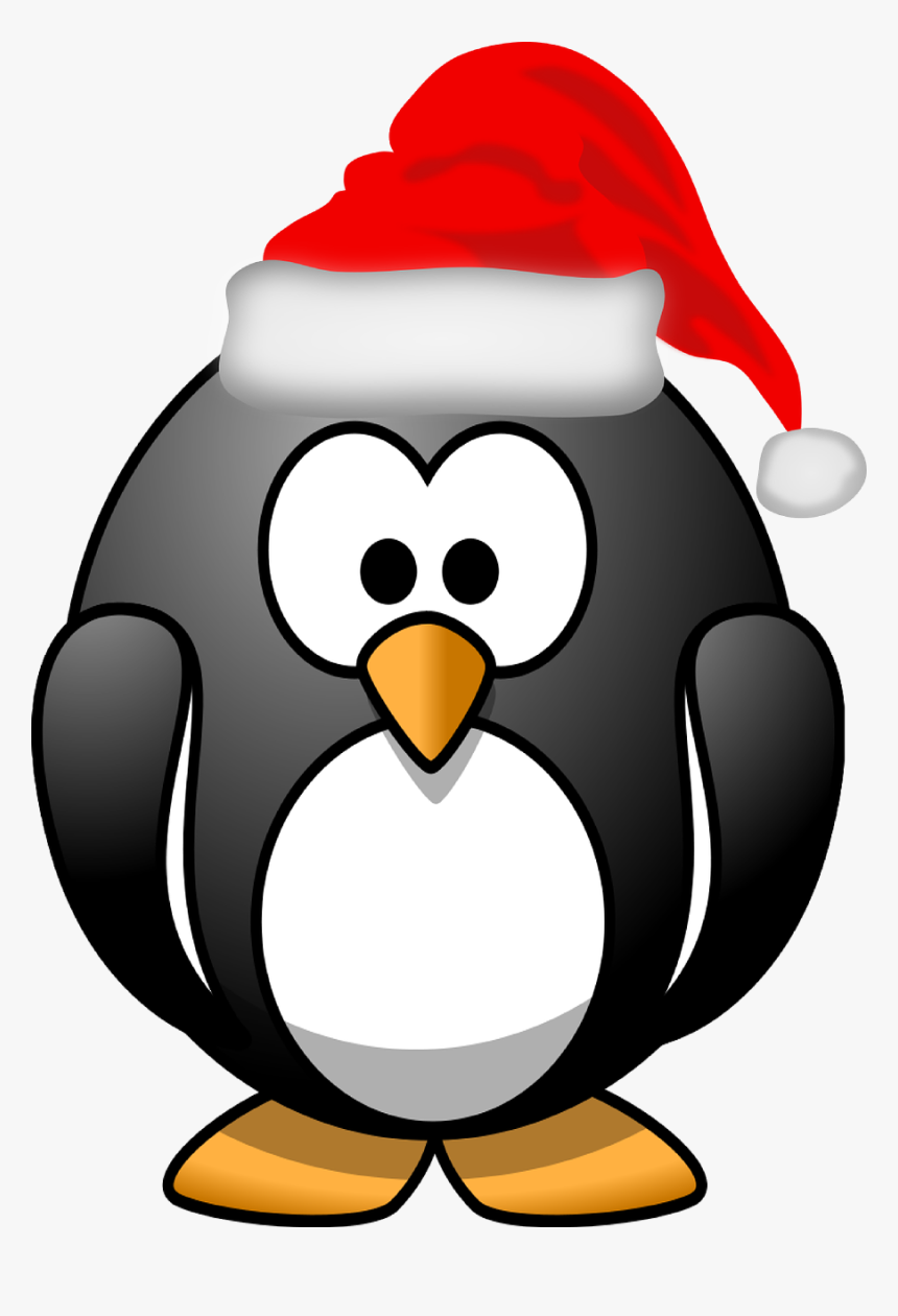 Pingüino, Navidad, Santa Claus, Tux, Santa, Sombrero - Penguin With Santa Hat, HD Png Download, Free Download