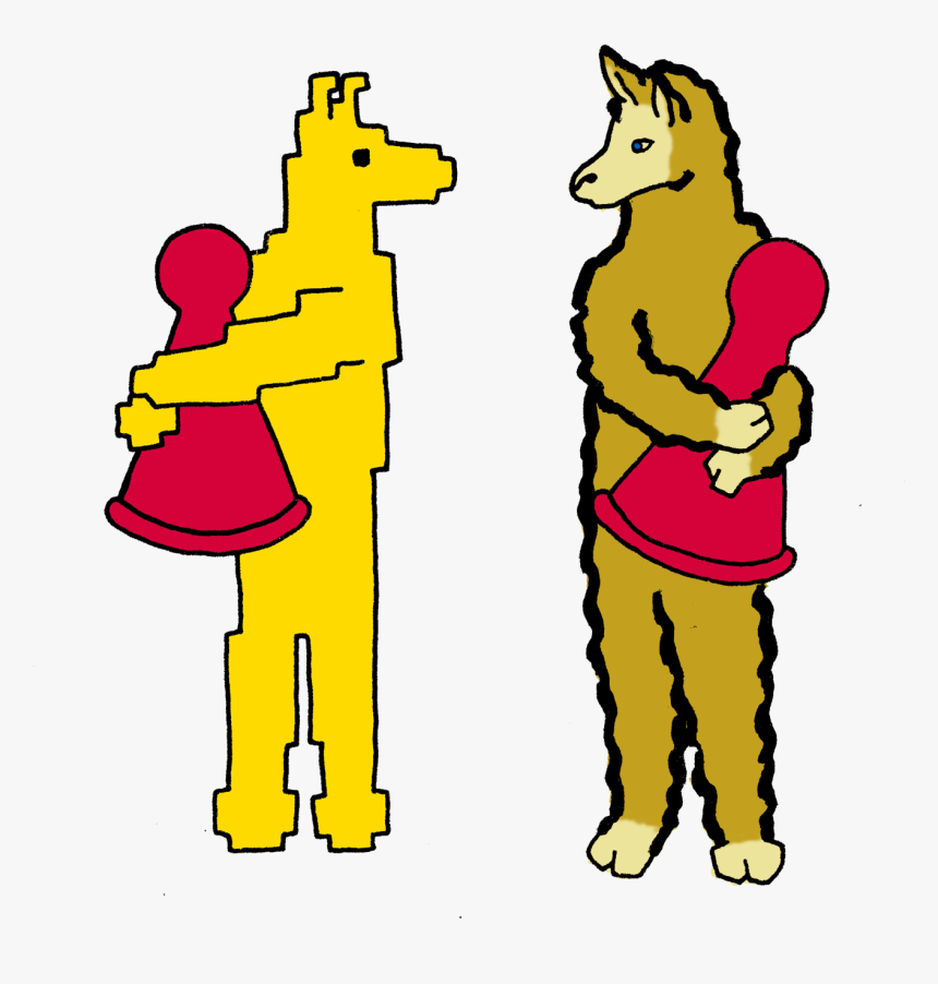 Data Theory Play Llamas Holding Board Game Pieces - Cartoon, HD Png Download, Free Download