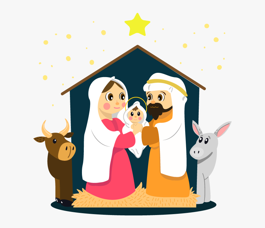 Bethlehem Christmas Nativity Scene Nativity Of Jesus - Clipart Transparent Background Nativity Scene, HD Png Download, Free Download