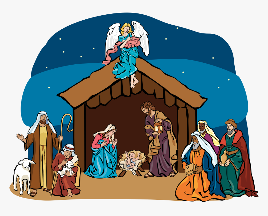 Nativity Design,clip Art,christmas Eve,christmas Decoration - Jesus In The Manger Cartoon, HD Png Download, Free Download