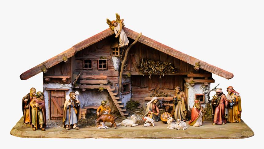 Christmas, Nativity Scene, Crib, Father Christmas - Nativity Christmas, HD Png Download, Free Download