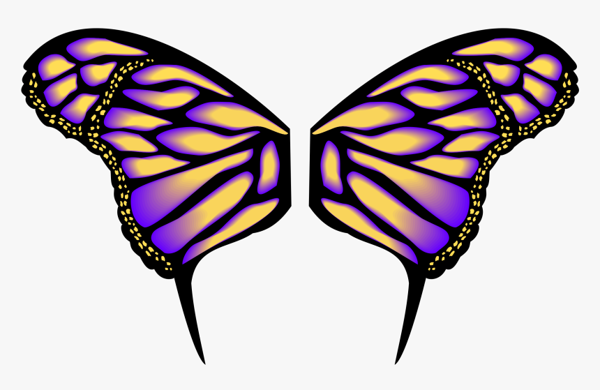 Butterfly Wings Clipart - Butterfly Wings Clip Art, HD Png Download, Free Download