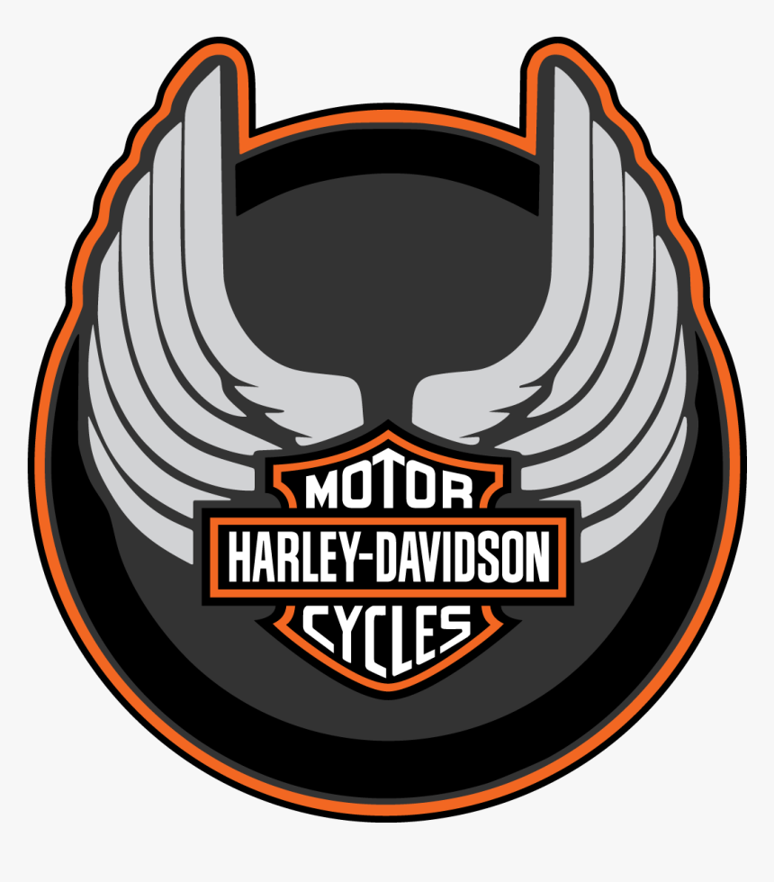 Harley Davidson Wings Round Logo Vector Decal - Motor Harley Davidson Png, Transparent Png, Free Download