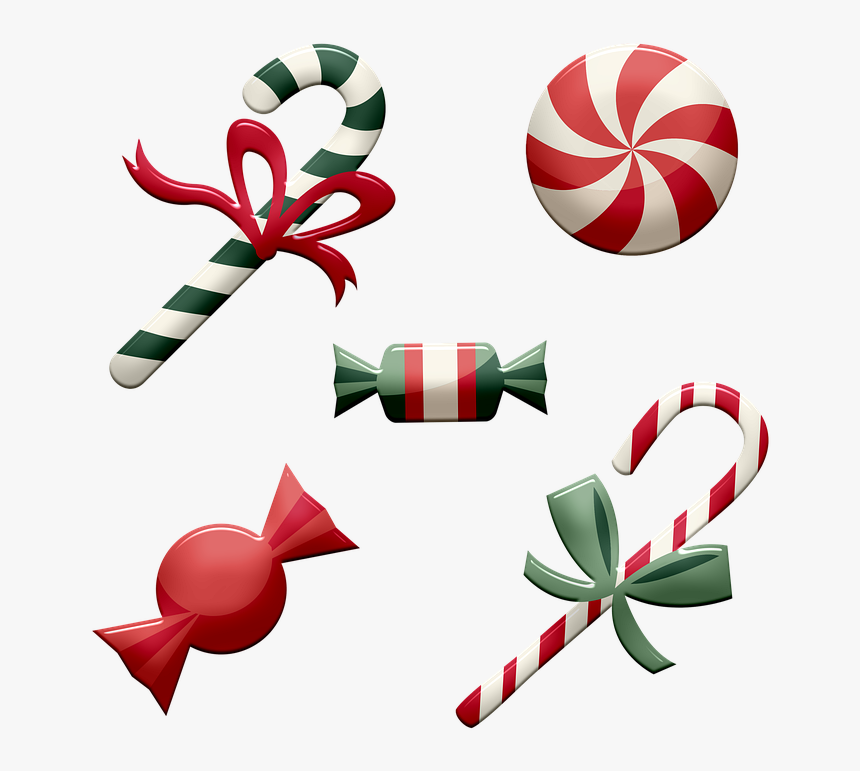 Christmas Candy, Candy Cane, Peppermint, Red, Green - Christmas, HD Png Download, Free Download